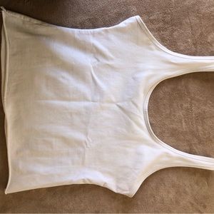 White Basic Crop Top
